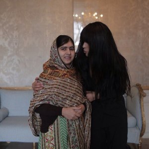 Loreen with female education rights activist and Nobel Peace Prize winner Malala Yousafzai